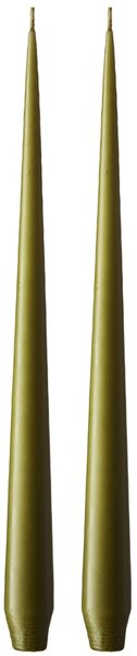 Ester & Erik Set svíček Taper - Olive Glow Výška: 22 cm