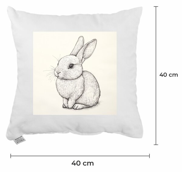 Dekorační polštář Bunny Sketch 40x40 cm EMI