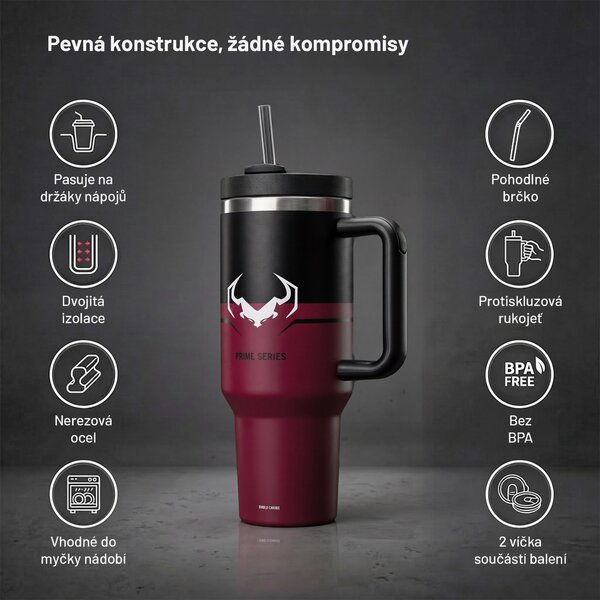 Termohrnek s rukojetí červený Diablo Bloody Mary