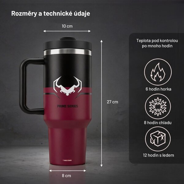 Termohrnek s rukojetí červený Diablo Bloody Mary