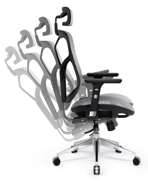 Ergonomická židle Diablo V-Basic: černo-šedá