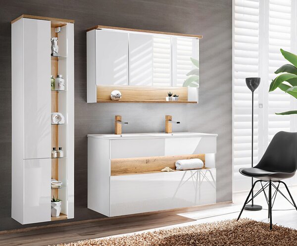 Koupelnová skříňka pod umyvadlo BAHAMA WHITE 120 cm