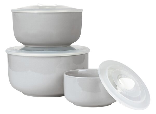 ERNESTO® Sada porcelánových misek, 3dílná (šedá) (100371298001)