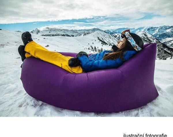 KONDELA Nafukovací sedací vak/lazy bag, modrá, LEBAG