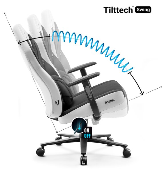 Herní židle Diablo X-Gamer 2.0 Normal Size: černo-bílá Diablochairs