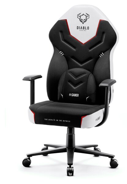 Herní židle Diablo X-Gamer 2.0 Normal Size: černo-bílá Diablochairs