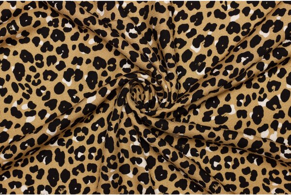 Šatový | halenkový žoržet - Zvířecí vzor leopard
