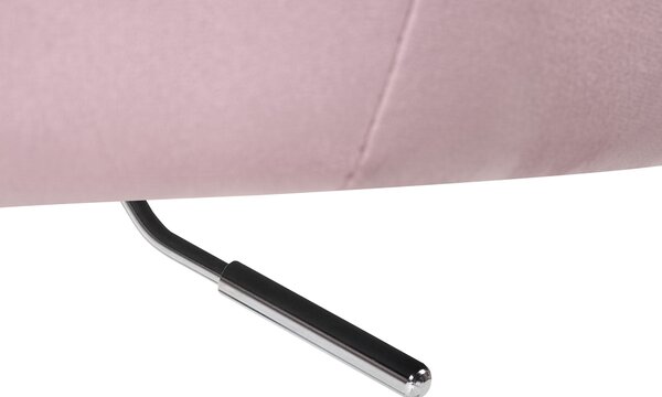 Židle k psacímu stolu VELORIA Umělý samet Pastelově růžová
