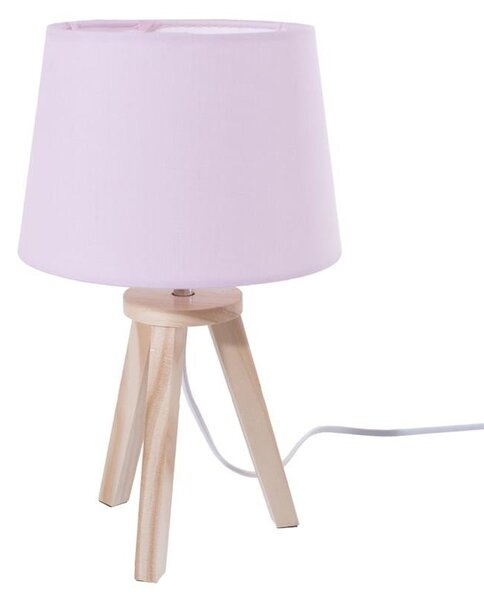 DekorStyle Noční lampa s růžovým stínidlem 31 cm