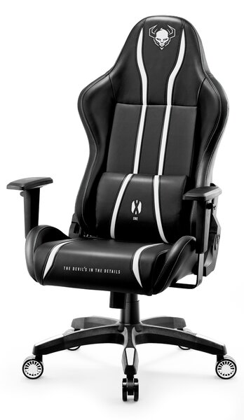 Herní židle Diablo X-One 2.0 Normal Size: černo-bílý