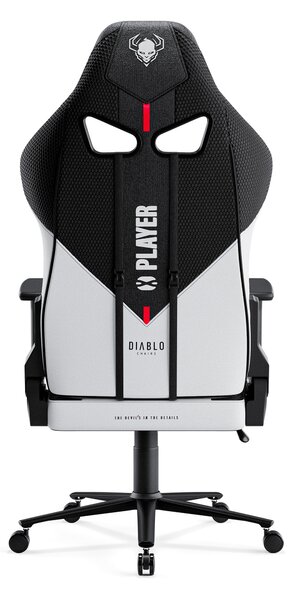 Látková herní židle Diablo X-Player 2.0 Normal Size: bílo-černá