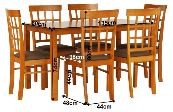 Jídelní set Grid 1+6 (pro 6 osob)