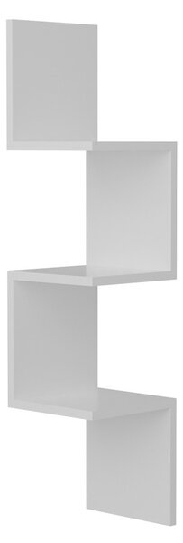 Kalune Design Nástěnná rohová nástěnná police CORNER bílá