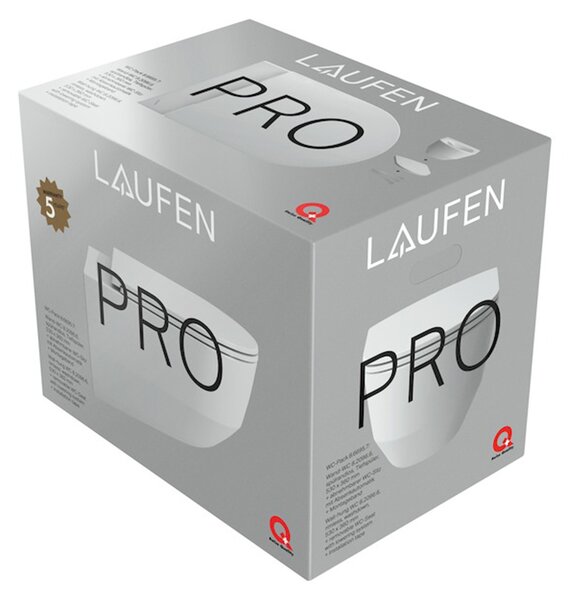 Laufen Pro A wc mísa se sedátkem s pomalým sklápěním závěsná bez splachovacího kruhu bílá lesk H8669570000001