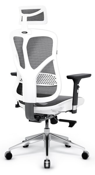 Ergonomická židle DIABLO V-BASIC: bílo-šedá