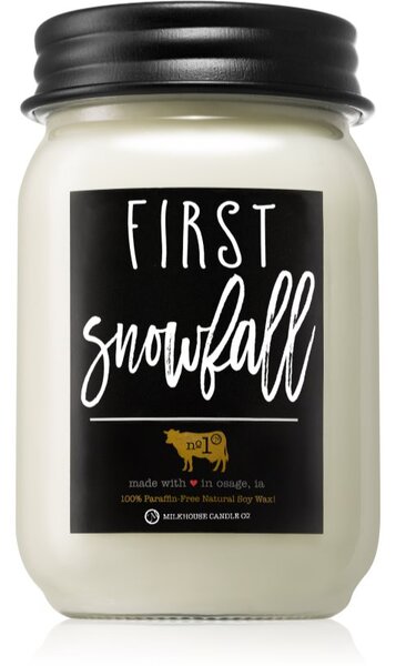 Milkhouse Candle Co. Farmhouse First Snowfall vonná svíčka Mason Jar 369 g