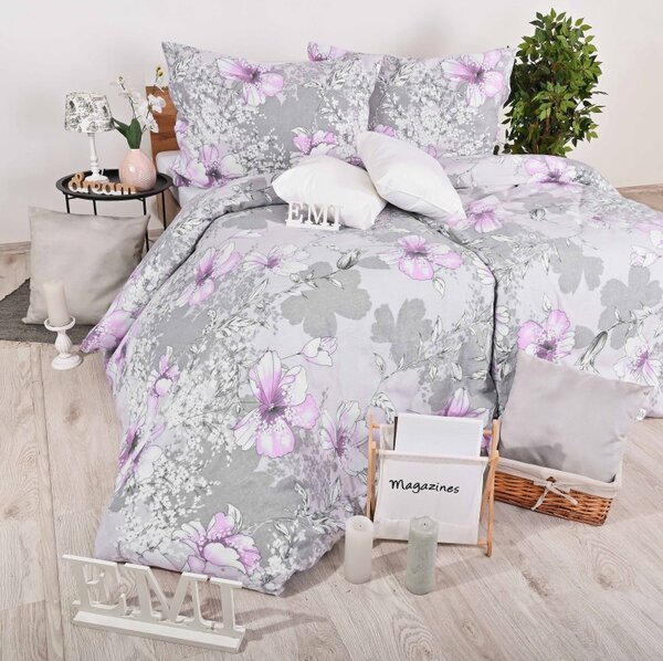 Flanelové povlečení Violet EMI, Standardní set jednolůžko obsahuje 1x 140x200 + 1x 70x90