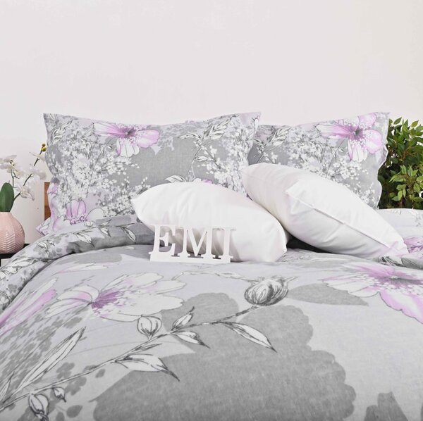 Flanelové povlečení Violet EMI, Standardní set jednolůžko obsahuje 1x 140x200 + 1x 70x90