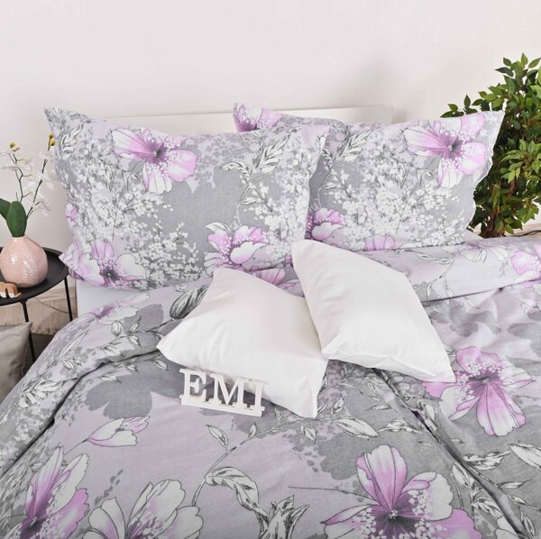 Flanelové povlečení Violet EMI, Standardní set jednolůžko obsahuje 1x 140x200 + 1x 70x90
