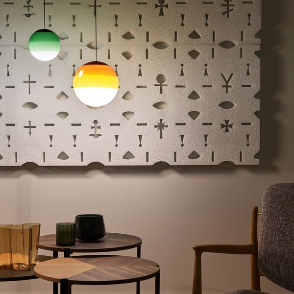 Závěsná svítidlo MARSET, Dipping Light, stmívatelné, Zelená, Obývací pokoj, Sklo, Design