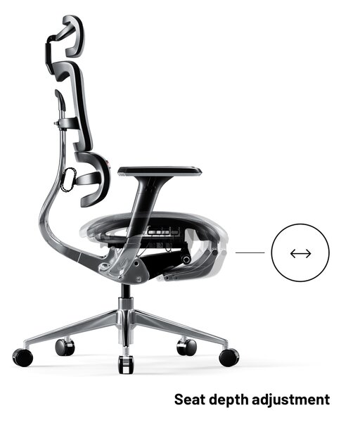 Ergonomická židle DIABLO V-MASTER: černo-šedá