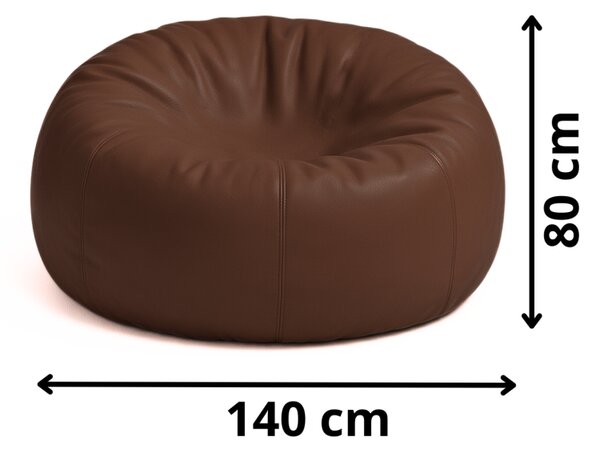Sedací pytel velká koule tmavohnědá EMI