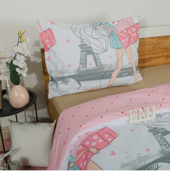 Dětské povlečení Eiffel EMI, Standardní set jednolůžko obsahuje 1x 140x200 + 1x 70x90
