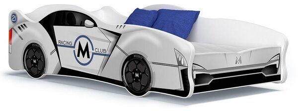 Dětská postel auto SCOTT 160x80 cm - bílá (19)