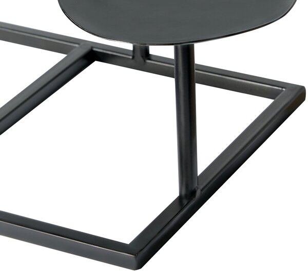 Svícen LAMEGO Kov 23 cm Černá