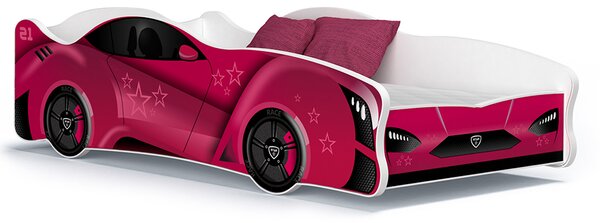 Dětská postel auto NATHAN 160x80 cm - růžová (18)