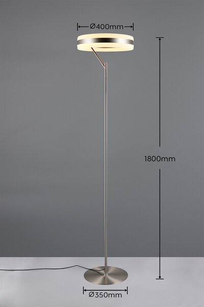 Trio 431410107 LED stojací lampa DIOS | 21W integrovaný LED zdroj | 2500lm | 2300+3000+4000K | s vypínačem | stmívač