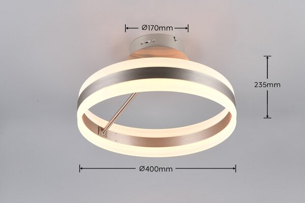 Trio 631410107 LED přisazené stropní svítidlo DIOS | 21W integrovaný LED zdroj | 2400lm | 2300+3000+4000K | stmívač