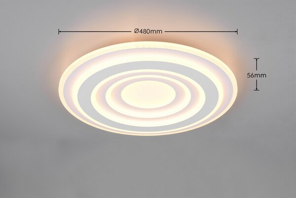 Trio 633510131 LED přisazené stropní svítidlo COSTA | 50W integrovaný LED zdroj | 5850lm | 2700-6500K | stmívač | dálkové ovládání