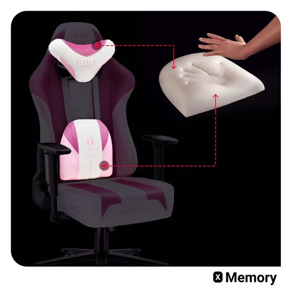 Látková herní židle X-Player 2.0.Normal size: Marshmallow Pink/ růžová
