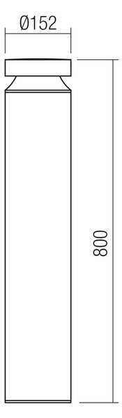 Redo Venkovní LED sloupek XGROW, 24W,v. 80 cm, IP65 Barva: Rezavá hnědá, Stmívání, řízení: ON/OFF (bez stmívání), Barva světla: 2700K