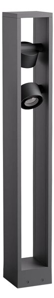 Redo Venkovní LED sloupek XROCK POLE 2x10W, v. 80 cm, IP65, 24V Barva: Rezavá hnědá, Barva světla: 2700K