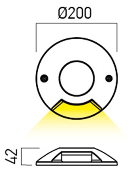 Redo Venkovní LED svítidlo XPUCK 6W, ø 20 cm, IP67 Barva světla: 4000K