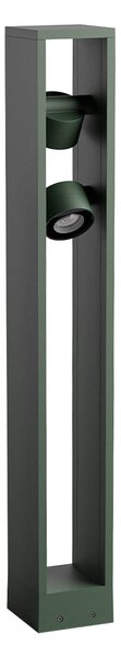 Redo Venkovní LED sloupek XROCK POLE 2x10W, v. 80 cm, IP65, 24V Barva: Rezavá hnědá, Barva světla: 2700K