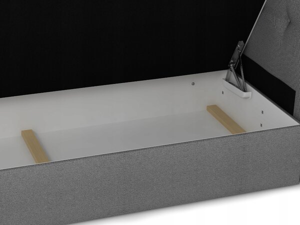 Boxspring postel 140x200 cm Waller (tmavě modrá) (s roštem a matrací)