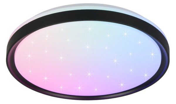 Trio R63581132 LED přisazené stropní svítidlo SOLIT | 14W integrovaný LED zdroj | 1800lm | 2700-6500K | rgb - barevné | stmívač | dálkové ovládání