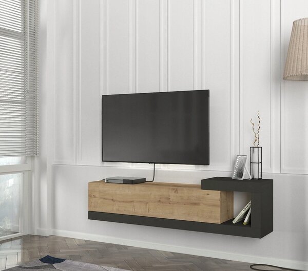 Moderní TV stolek VELIERO, safír / antracit