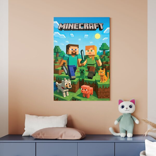 DUBLEZ | Dětský barevný obraz - Minecraft | UV tisk, Premium