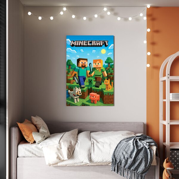 DUBLEZ | Dětský barevný obraz - Minecraft | UV tisk, Premium