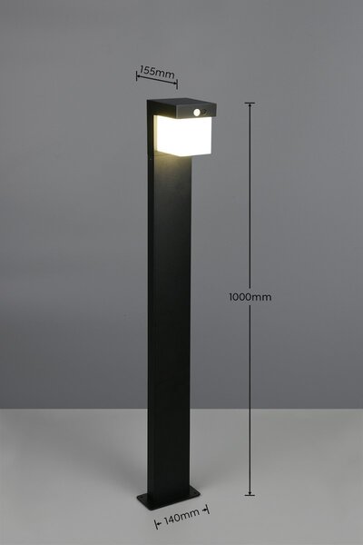 Trio TR43286132 LED solární venkovní sloupek COLOMBO | 5,5W integrovaný LED zdroj | 650lm | 4000K