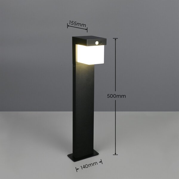 Trio TR53286132 LED solární venkovní sloupek COLOMBO | 5,5W integrovaný LED zdroj | 650lm | 4000K