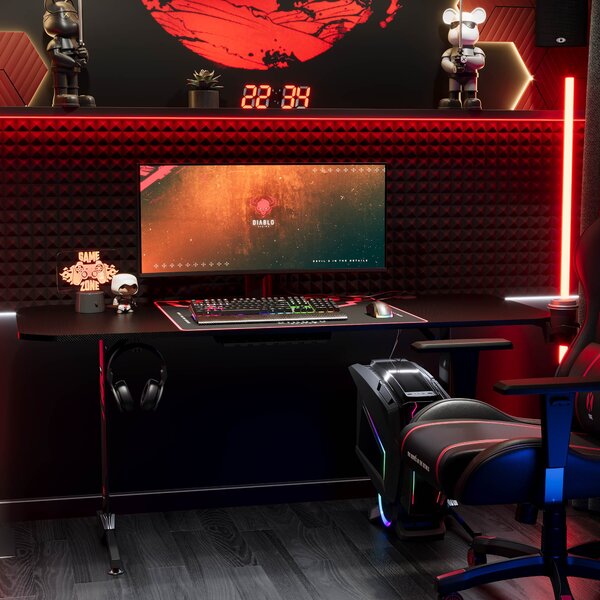 Velký herní stůl Diablo X-Mate 1600 černý