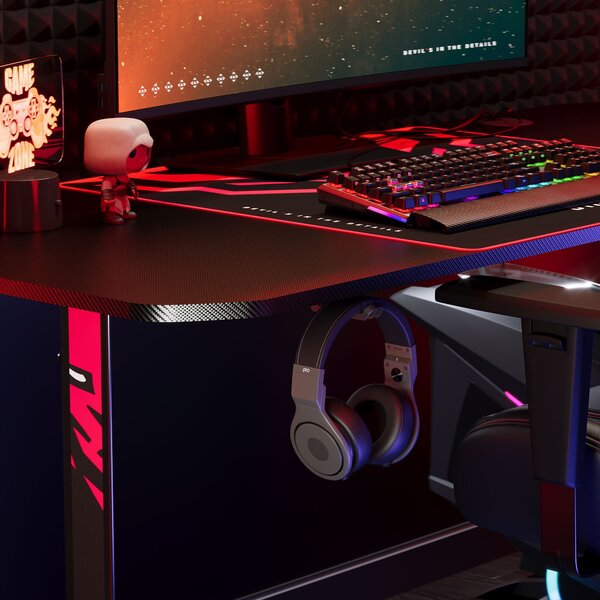 Velký herní stůl Diablo X-Mate 1600 černý