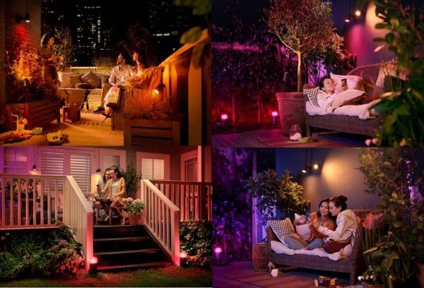 17428/30/P7 Hue WACA Lily venkovní spotové LED svítidlo 8W 650lm 2200-6500K IP65 RGB černá +adaptér