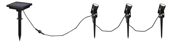 Trio TR83256332 LED solární venkovní zapichovací svítidlo OBIDOS | 0,5W integrovaný LED zdroj | 3x35lm | 4000K