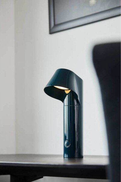 LOOM DESIGN LED stolní lampa Willow, zelená, hliník, IP54, stmívatelný, Zelená, Hliník, Moderní
